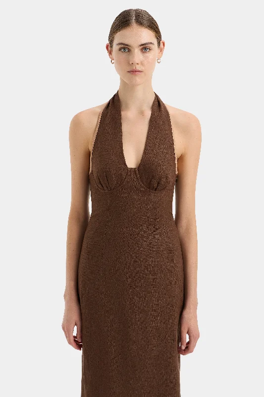 Affogato Halter Dress