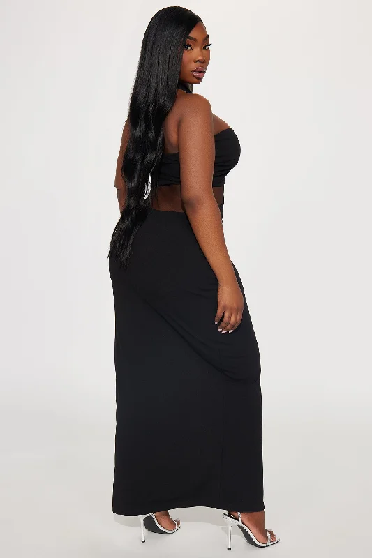 After Dinner Cocktail Maxi Dress - Black