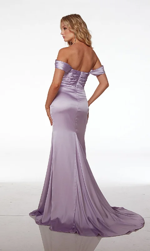 Alyce Off-Shoulder Cowl-Neck Long Prom Dress 61571