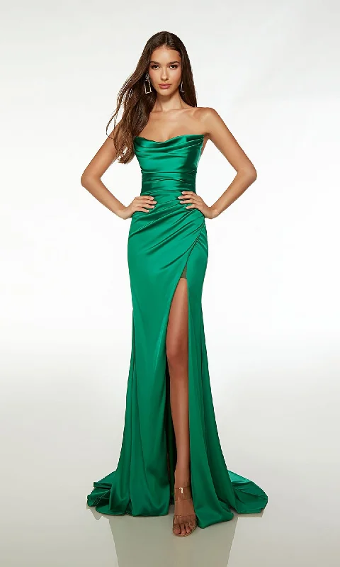 Alyce Off-Shoulder Cowl-Neck Long Prom Dress 61571