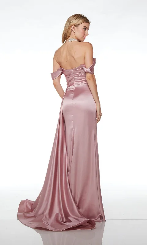 Alyce Off-Shoulder Cowl-Neck Long Prom Dress 61571