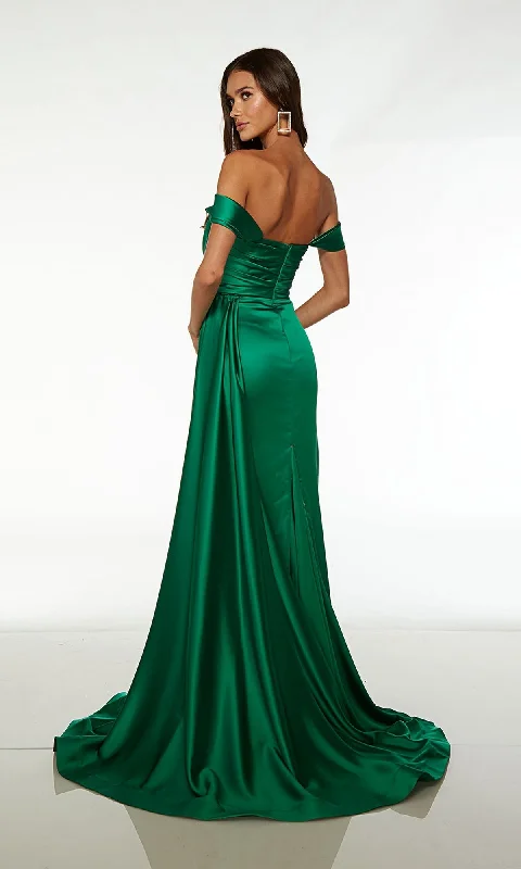 Alyce Off-Shoulder Cowl-Neck Long Prom Dress 61571