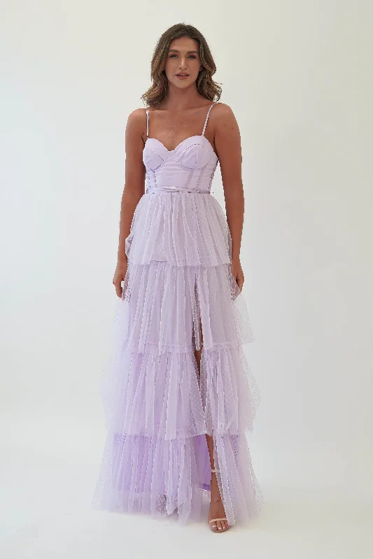 Geeniva Tulle Maxi Dress | Lavendar