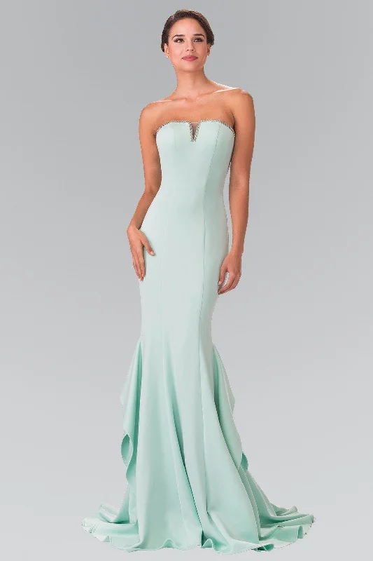 Fitted Long Strapless Dress by Elizabeth K GL2305