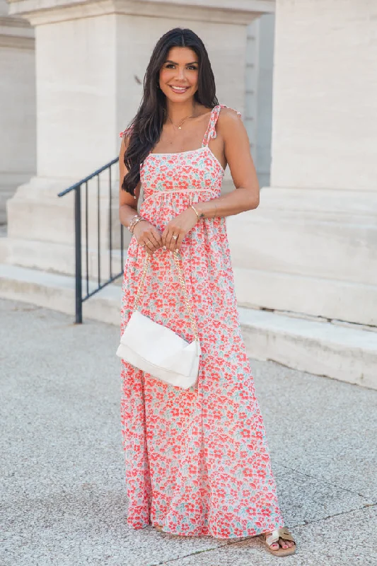 Take A Cruise Floral Print Square Neck Maxi Dress FINAL SALE