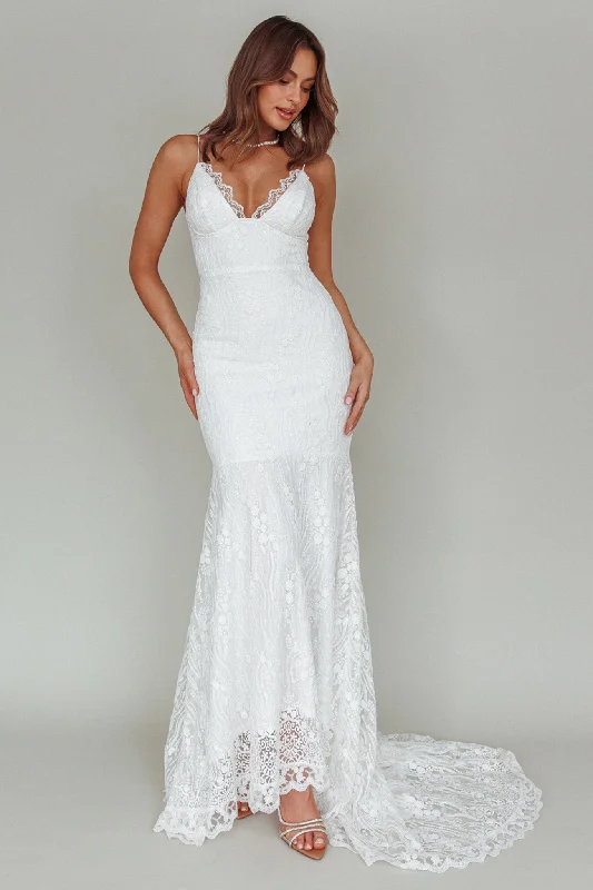 Your Beloved Lace Maxi Dress White