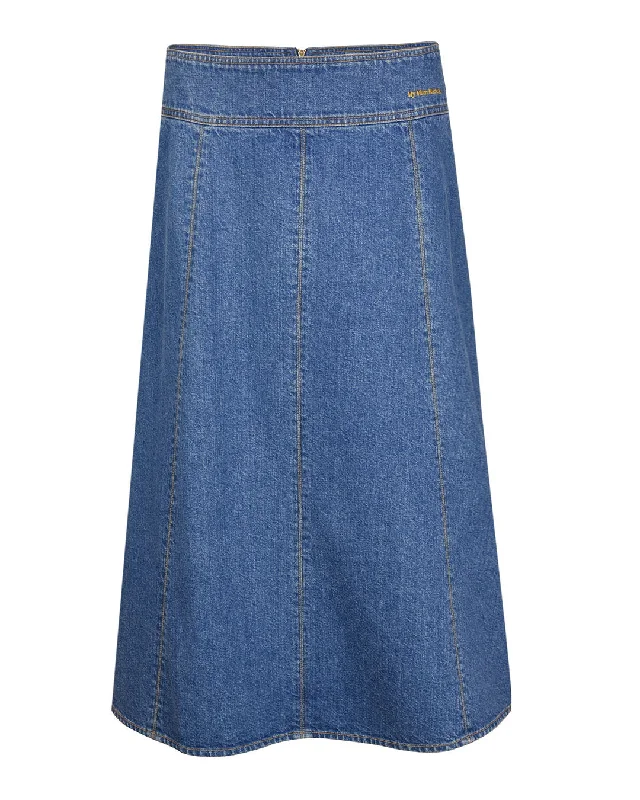 Denim Midi Skirt - Darkwash