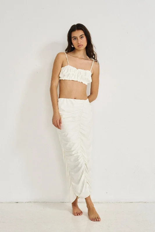 Maxi Pleated Skirt (Limited Edition) - Off-White - Clara