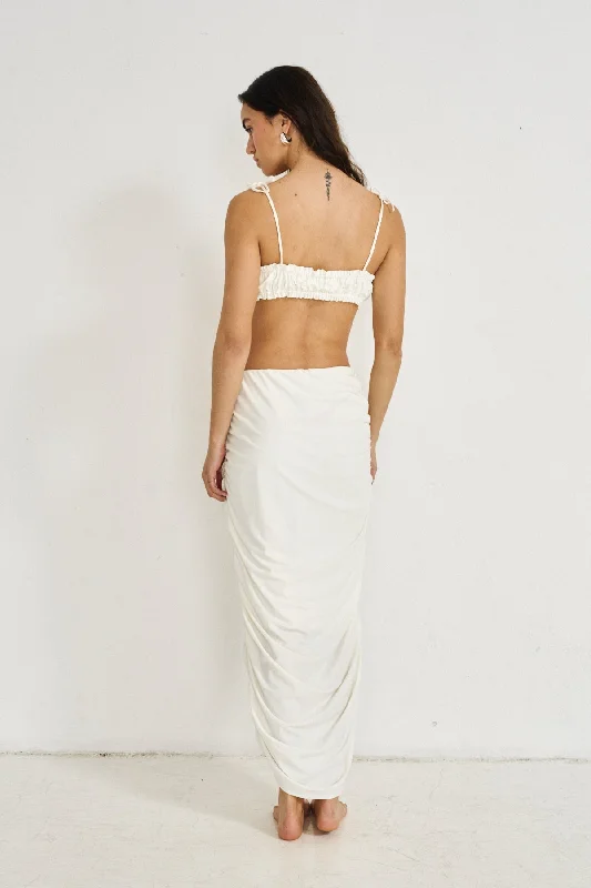 Maxi Pleated Skirt (Limited Edition) - Off-White - Clara