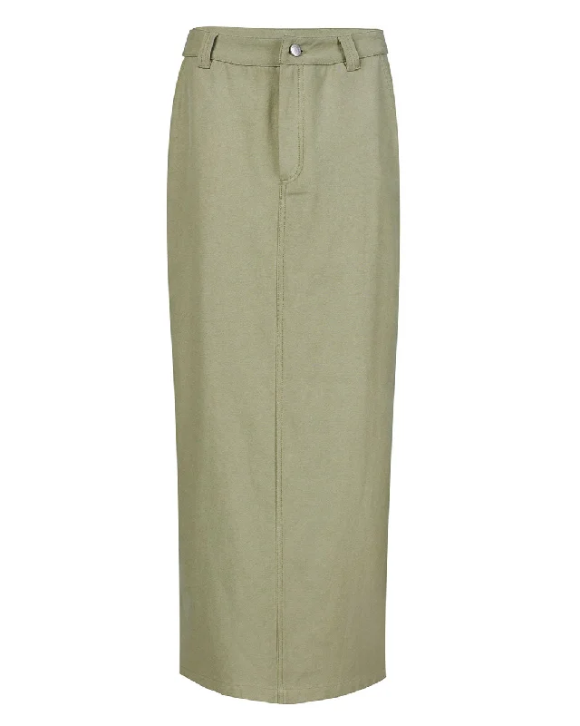 Maxi Straight Skirt - Thyme