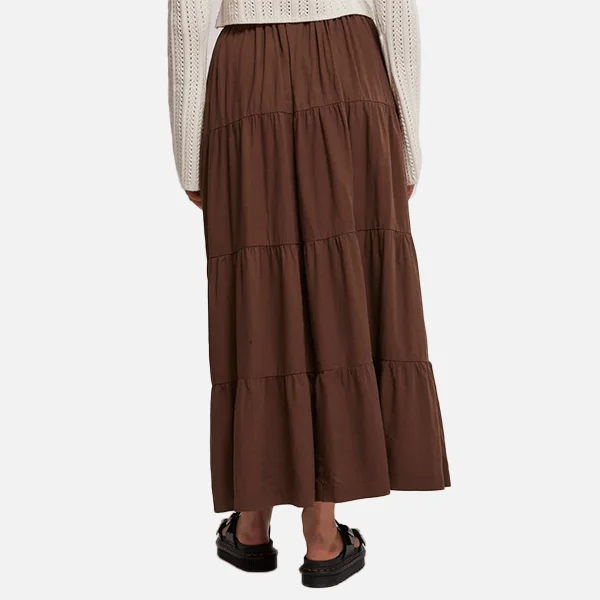 Rhythm Classic Tiered Maxi Skirt - Chocolate